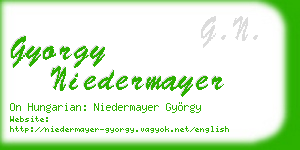 gyorgy niedermayer business card
